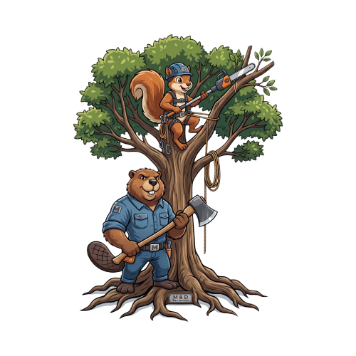 Dan and Max - M&D Tree Service mascots